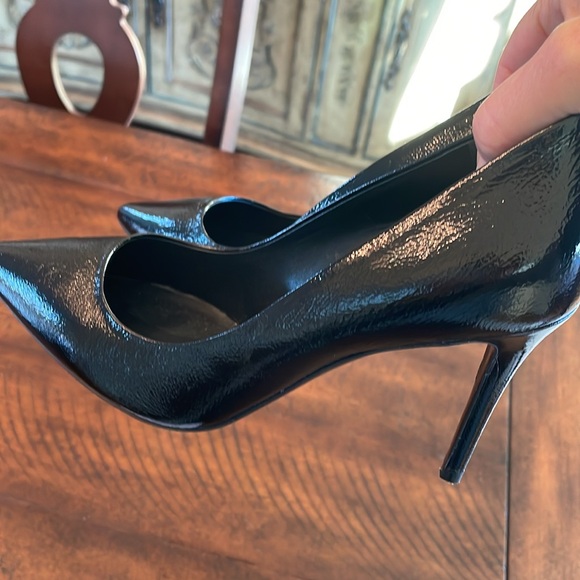 M.GEMI,black patent leather 2.75 inch heels size 36 1/2 made in Italy - Picture 6 of 7